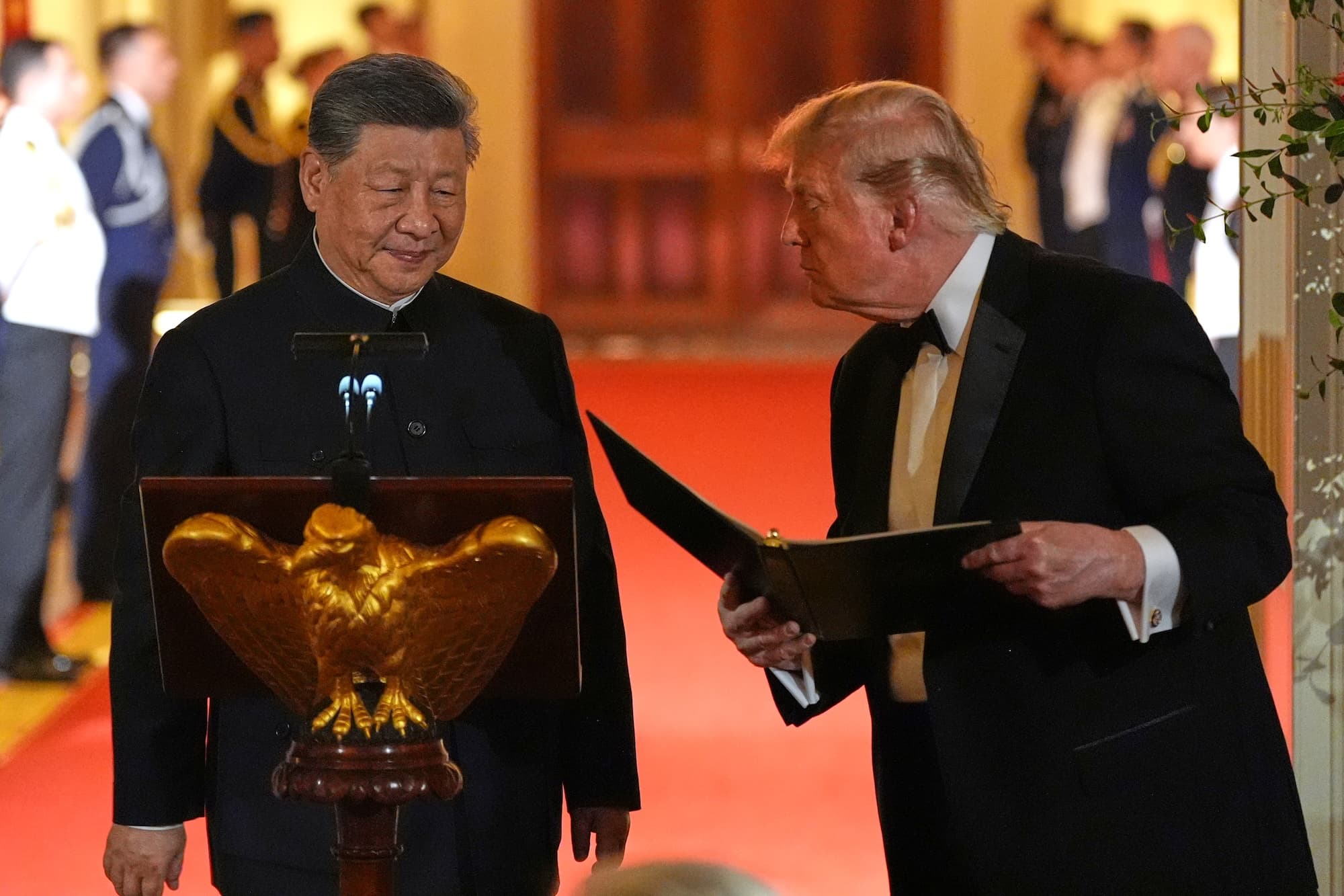 Donald Trump a Si Ťin-pching v Bielom dome. Foto TASR/AP