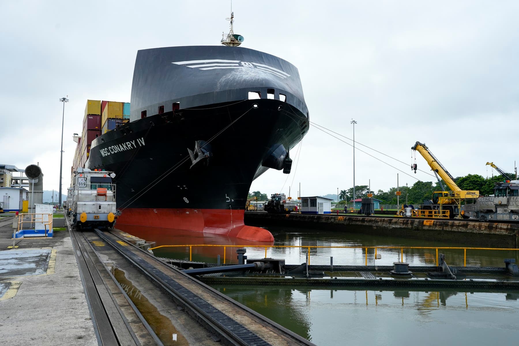 Kontajnerová loď MSC Conakry IV v Panamskom prieplave. Foto: Arnulfo Franco/AFP/Profimedia