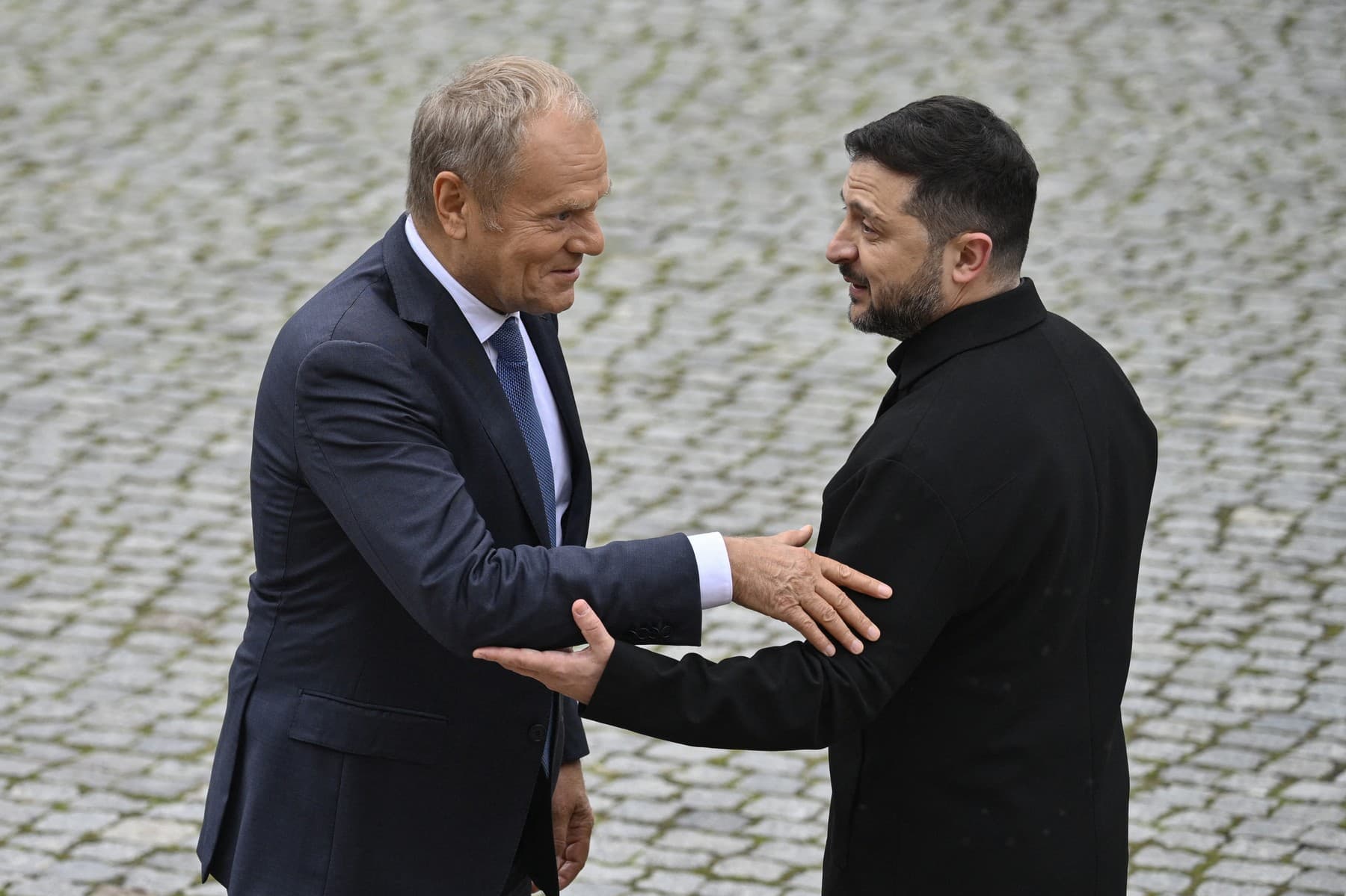 Donald Tusk a Volodymyr Zelenskyj. Foto Genya SAVILOV / AFP / AFP / Profimedia