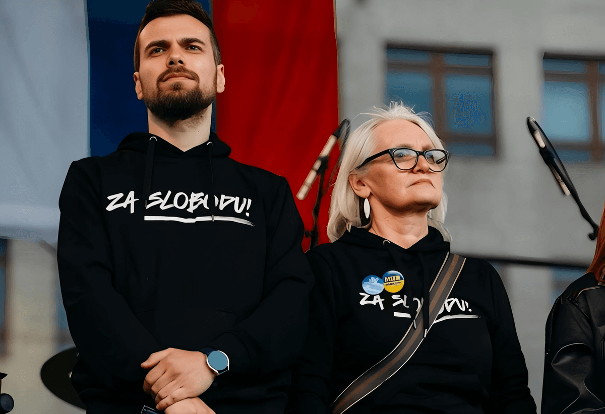 Lucia Štasselová a Rastislav Kalnovič. Foto- Facebook:Mier Ukrajine