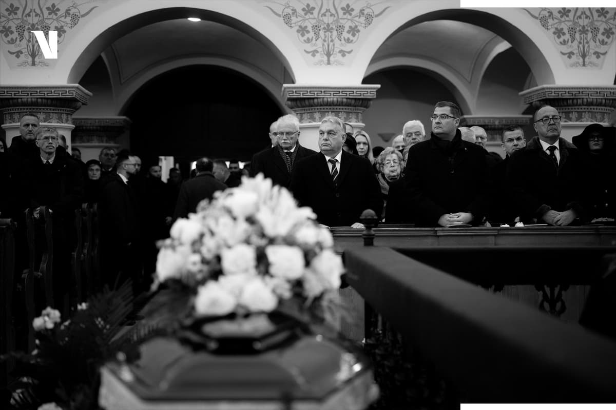 Viktor Orbán na pohrebe Gézu Erdélyiho. Foto Orbán Viktor/FB