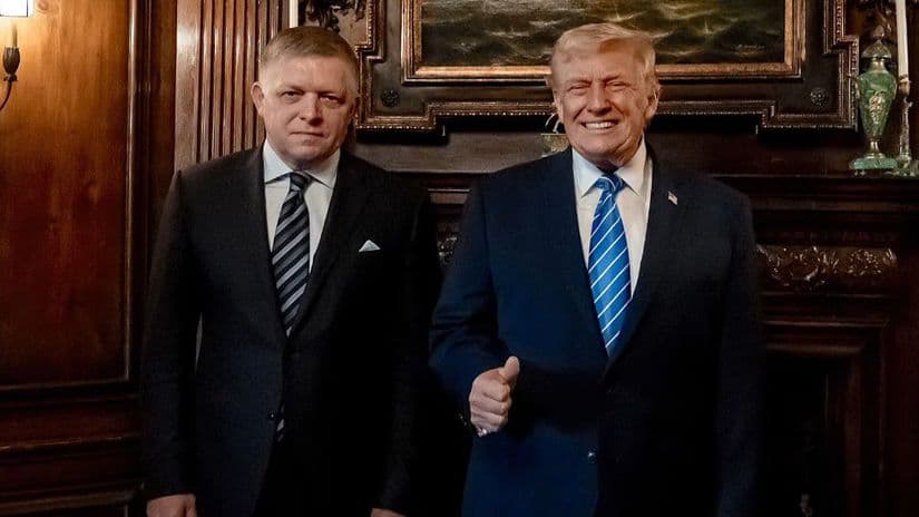 Robert Fico a Donald Trump. Foto: Robert Fico FB