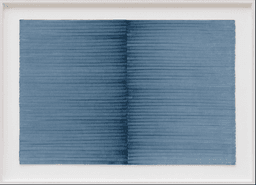 Irma Blank - Schriftzug=Atemzug, Übung am 25-6-88 (rok 1980). Foto Wikiart