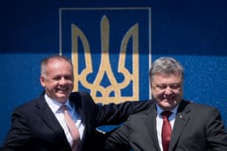 Andrej Kiska a Petro Porošenko. Foto Profimedia