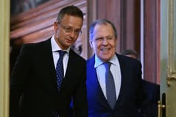 Péter Sziijártó a Sergej Lavrov. Foto: Grigory Sysoev / Sputnik / Profimedia