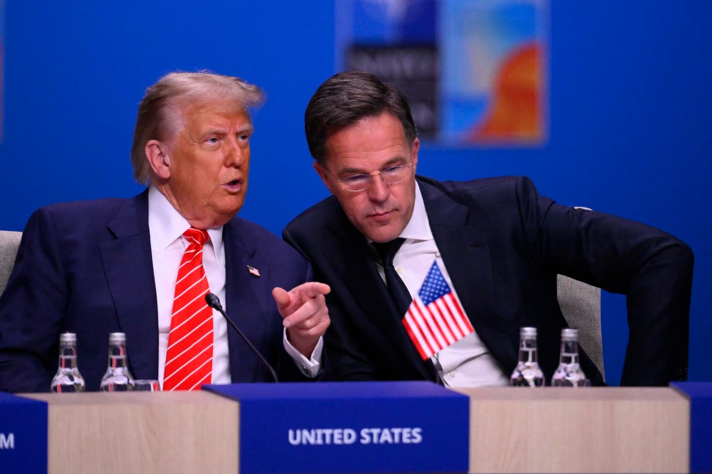 Donald Trump a Mark Rutte. Foto: OHN THYS / AFP / AFP / Profimedia