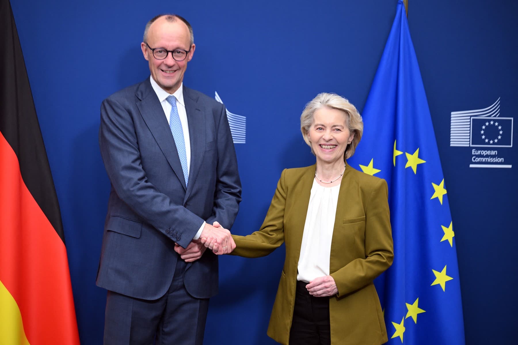Friedrich Merz a Ursula von der Leyenová. Foto: Dursun Aydemir / ANADOLU / Anadolu via AFP / Profimedia