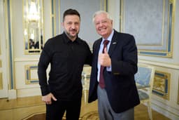 Lindsey Graham a Volodymyr Zelenskyj. Foto: Handout / UKRAINIAN PRESIDENTIAL PRESS SERVICE / AFP / Profimedia