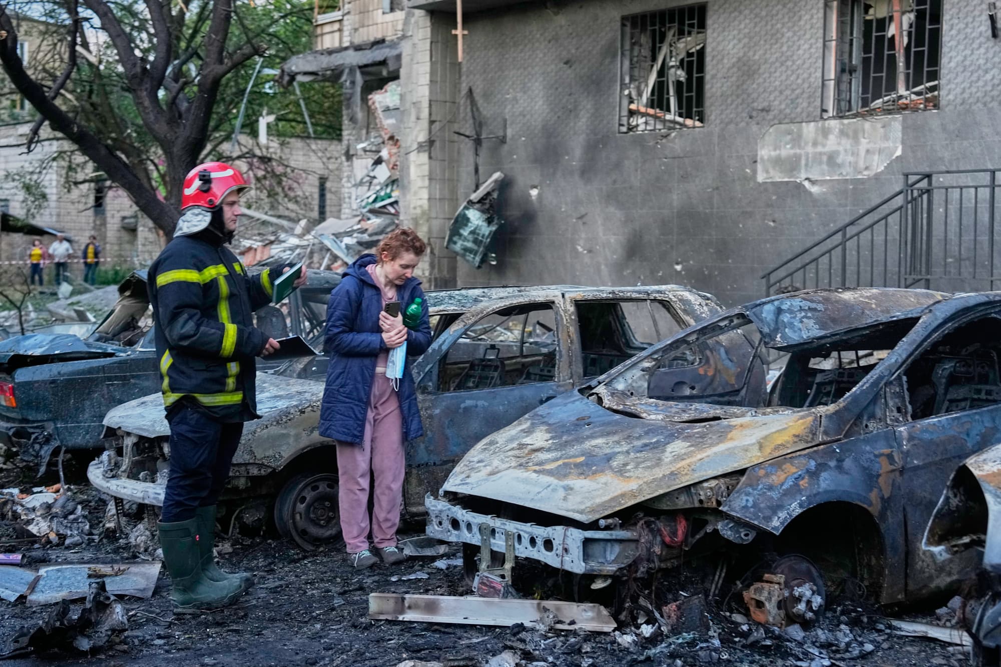 Po útoku na Kyjev. Foto: TASR/AP