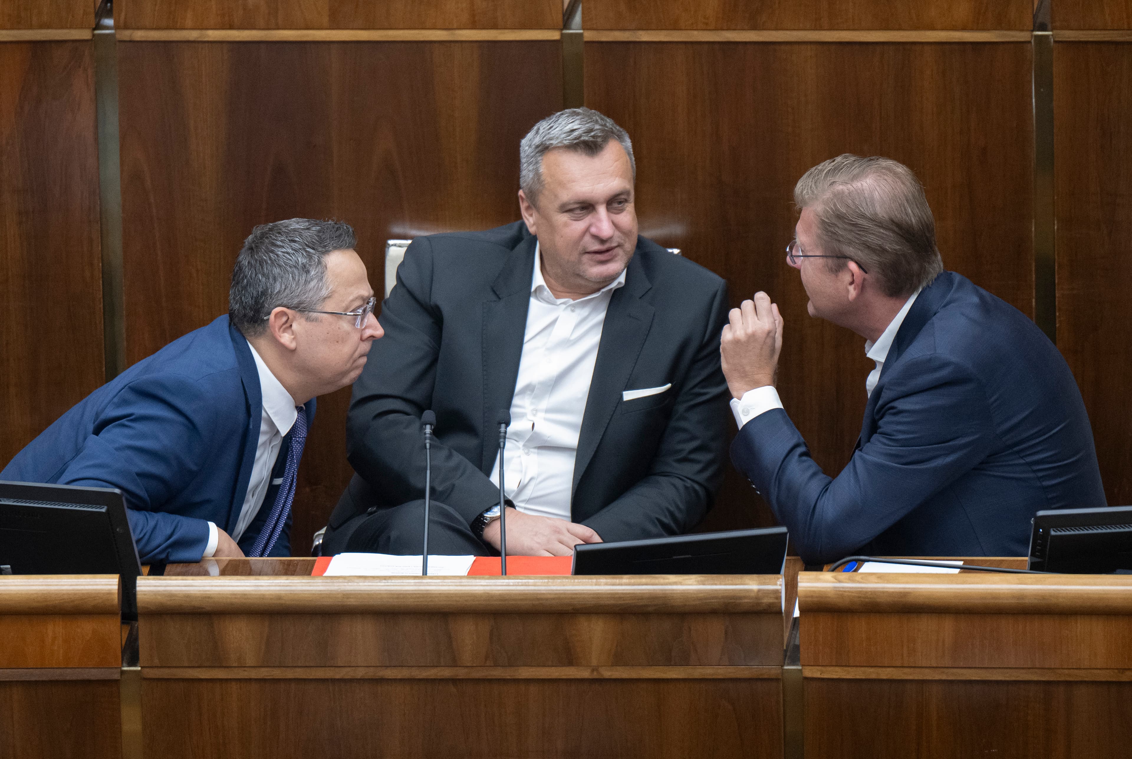 Ladislav Kamenický, Andrej Danko a Peter Žiga. Foto:TASR