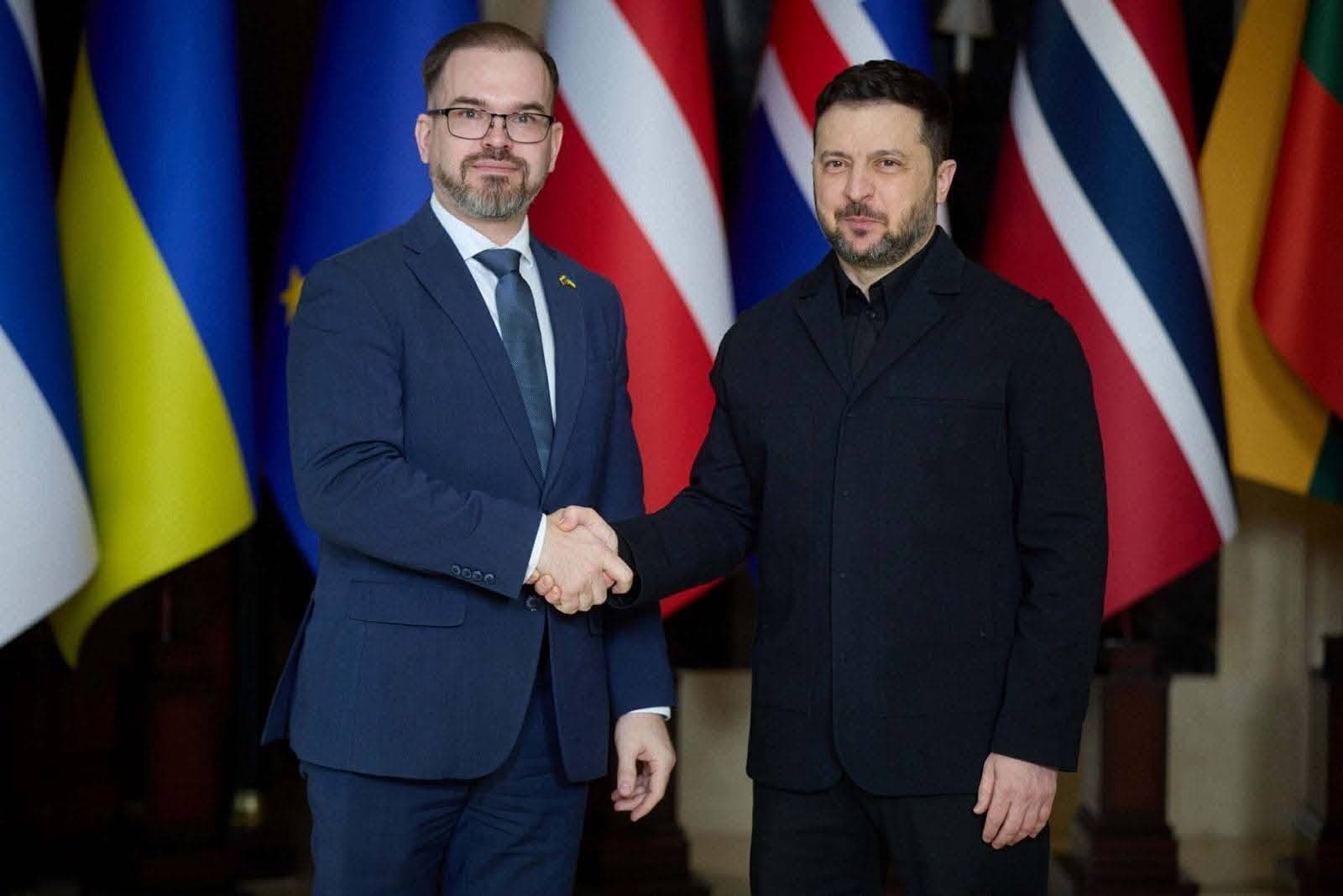 Minister obrany Litvy Robertas Kaunas a ukrajinský prezident Volodymyr Zelenskyj. Foto: FB Robertas Kaunas