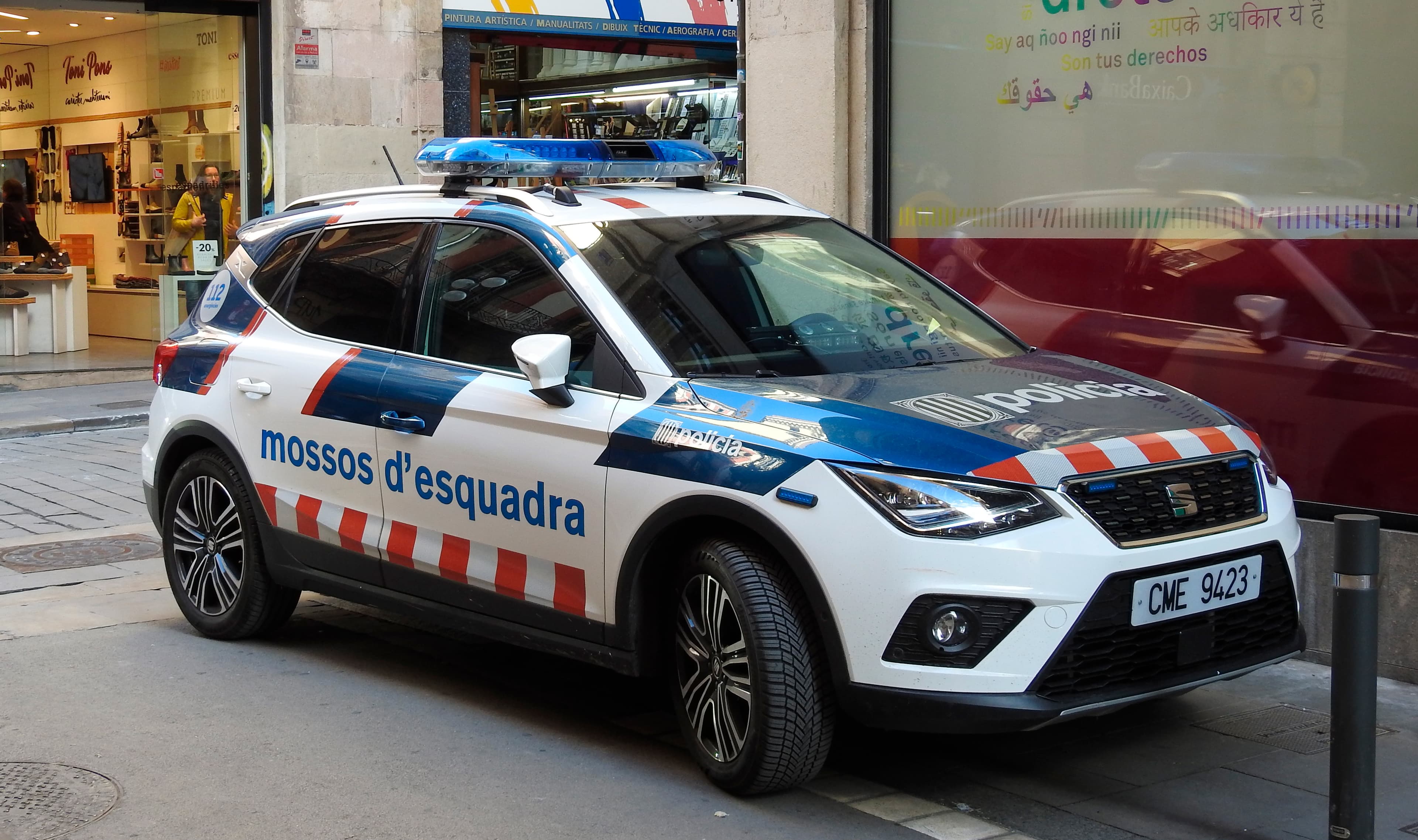 Vozidlo katalánskej polície v Barcelone. Ilustračná fotografia. Foto: Brian Adamson / Wikimedia Commons, CC BY 2.0, výrez